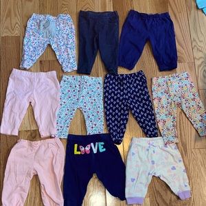 0-3 month pants bundle